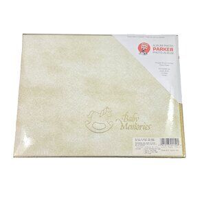 Vintage Parker Photo Album Baby Memories NOS Sealed White Gold